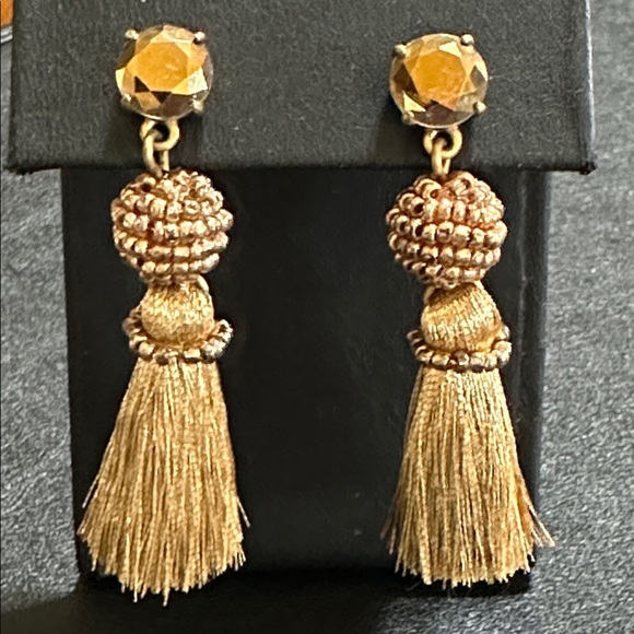 J. Crew Jewelry - J Crew Metallic Gold Tone Tassel Post Earrings